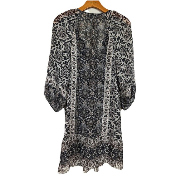 Joie 100% Silk Tunic Shift Dress, 3/4 Sleeve Tapestry Floral Pattern‎ Size XS - Picture 8 of 11